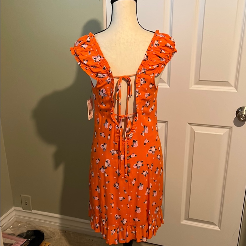 Floral Orange Dress - Picture 2 of 3